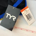 TYR Womens One Piece Swimsuit Diamondfit Open Back Geometric Yellow 34 US M Size M Photo 3