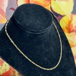 14K SOLID GOLD 'Figaro Link' Necklace Chain 4.4 Grams 16" Inches Photo 8