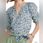Vineyard Vines  Floral Puff sleeve top women’s small Photo 0