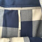 Free People Buffalo Plaid Navy Blue & White Wide Leg Pants Photo 9