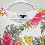 Talbots  Women's Cream Refined Floral Dolman Short Sleeve Sweater Sz MP Photo 3