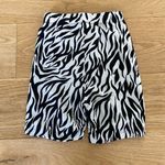 Princess Polly - Zebra Biker Shorts in Black and White Photo 2