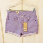 Levi's NWT  501 button fly purple jean shorts Photo 1