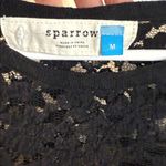 Anthropologie  Sparrow Sweater Dress Striped Fair Isle Short Sleeves Lace Medium Photo 5