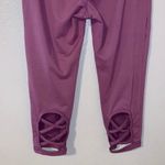 Balance Collection purple cutout hems capri athletic leggings yoga athletic Photo 4