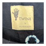 Twine X Prabartana Silk Cotton Blend Tunic Mini Dress Navy Blue, Tie Photo 10