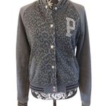 PINK - Victoria's Secret  Varsity Jacket Colorblock Animal Print Leopard Sporty Outd Photo 2