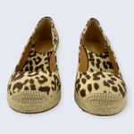 J. Crew Leopard Cheetah Spot Canvas Espadrille 3" Wedge Heel Pump F2027 7 Tan Photo 1