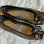 Clarks  Cushion Soft Leather Ballet Flats Shoes Women’s 7.5 Flower metallic Photo 1