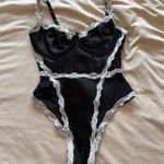 Satin lace bodysuit Black Size XS Photo 0