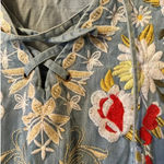 Tribal Jeans bohemian blouse lace v neck M embroidered cowgirl core unique Boho Blue Size M Photo 1