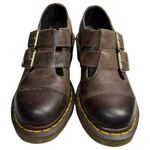 Dr. Martens  Women’s Size 6 Brown Leather Double Strap T-Bar Heeled Ivy Shoes Photo 3