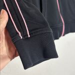 Ralph Lauren  Black Zip Up Jacket Pink Piping Crest Logo Pocket Sporty Preppy Photo 2