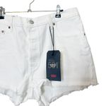 Levi's Levi’s NWT 501 Short Pearly White Distressed Raw Hem Size 34 Mid Rise Photo 10