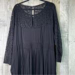 Torrid Size 4 Black Wide Leg Jumpsuit Lace 3/4 Sleeves Side Zip Back Tie Keyhole Photo 13