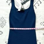 House of Harlow  1960 Navy Scoop Neck Knit Compression Bodycon Midi Dress Small Photo 5