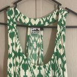 KAVU  medium green cream boho Aztec print high low tank dress Photo 2