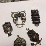 Lot Of 5 Animal Costume Pendants / Charms Variety Owl Birds 1 Locket Photo 5