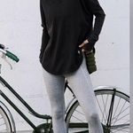Free People Movement NWT  Simply Layer Hi-Low Long Sleeve Top In Black Photo 0