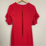 Privacy Please  Revolve Dress Red Lobster Maxi XS Ruffle Sleeve Gown‎ NO BELT Photo 13