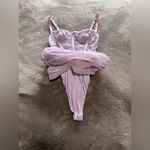 Tic Toc  Lala Lavender Sheer Bodycon Bodysuit Corset Dress Women’s Sz S EUC Photo 6