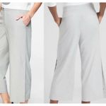 Athleta  Tribeca Light Blue High Waisted Front Pockets Wide Leg Crop Pants 8 Tall Photo 9