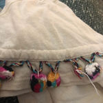 Anthropologie  Lilka Pom Pom‎ Tee Shirt Top Short Sleeve Cotton Ivory Size Small Photo 7