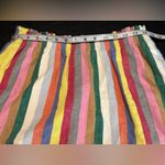 J.Crew Multicolor Striped Linen & Cotton A-Line Skirt size 6 Photo 5