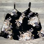 Torrid Black Floral Front Button Detail Swing Tank N28 Photo 0