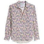 Frank & Eileen 💕💕 Eileen Neon Floral Button Down Shirt Blouse Medium M NWOT Photo 6