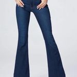 Paige  Denim High Rise Bell Canyon Flare Jeans Dion Dark Wash Size 26 | 2 Petite Photo 6