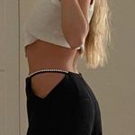 We Wore What Danielle Bernstein  rhinestone Cutout pants Photo 0