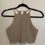 Colsie Cropped Ribbed Tank, Beige, Size S, Cotton/Spandex, NWOT Tan Photo 0
