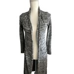White House | Black Market WHBM Heathered Gray Long Length Cardigan Size XXS Photo 3