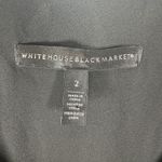 White House | Black Market  Womens 2 Black Jacquard Print Silk Blend Blouse Top Photo 4