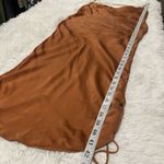 Wilfred  Only Ruched Slip Dress in Terrazzo Brown Medium Photo 5