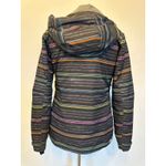 Roxy  Ski Winter Coat Gray & Multicolored Stripes Size Medium Photo 4