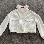 SheIn White Zip-Up Jacket Photo 0