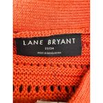 Lane Bryant  Plus Size 22/24 Cardigan Open Knit Duster Sweater Gold Button Orange Photo 5