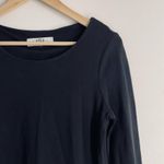 Tibi Anthropologie Mod Minimalist Long Sleeve Black Shift Dress Photo 2