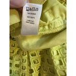 Loft  Womens Skirt  Neon Yellow A Line Pleated With Windowpane Overlay Size 4 Photo 5