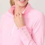 J. McLaughlin  Candy Pink Jesse Pullover Quarter Zip Jacket Top NEW Photo 1