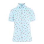 Anne Klein EUC Sz L Short Sleeve Preppy Chic Career Academia Floral Blouse Corp Photo 2