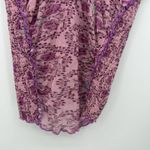 Free People  Oh My Baby Sheer Cropped Tee Lilac Size Large Boho Photo 2