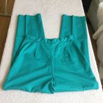 Vintage Southern Lady Teal/Turquoise/Green High Rise Pleated Pants Photo 4
