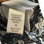 Mirror Image 1X Black/white Reptile Print Full Zip Sweat/Jacket Black Photo 3