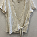 Madewell Beige Textured Wrap Top short sleeve XS Photo 0