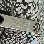 PINK - Victoria's Secret Pink Victoria Secret Black Silver Snakeskin Metallic Suitcase Large Carry On Photo 2