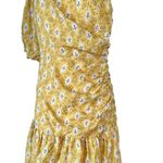 Veronica Beard Virginia Dress One Shoulder Floral Layered Yellow Cotton 6 NWT Photo 12