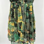 Urban Outfitters  Justine Printed Lace-up Mini Dress In Neutral Multi Photo 2